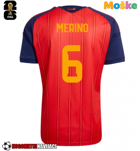Moške Nogometnih dresov Španija Mikel Merino #6 Domači SP 2026 Kratki rokavi Moške Nogometnih dresov Španija Mikel Merino #6 Domači SP 2026 Kratki rokavi